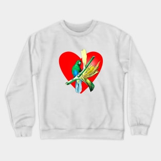 parakeet heart Crewneck Sweatshirt